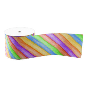 Gros-grain Ruban tourbillon arc-en-ciel