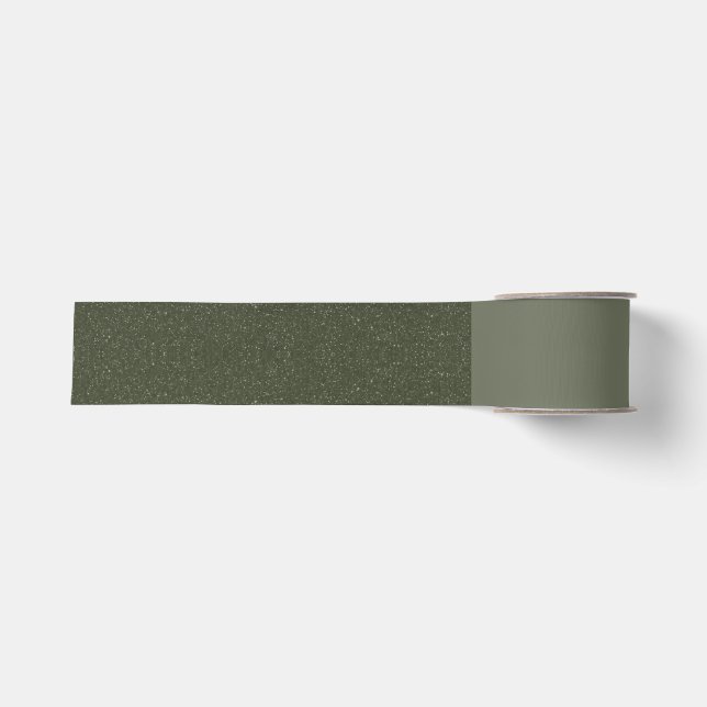Gros-grain Ruban vert Split Moss personnalisable (Devant)