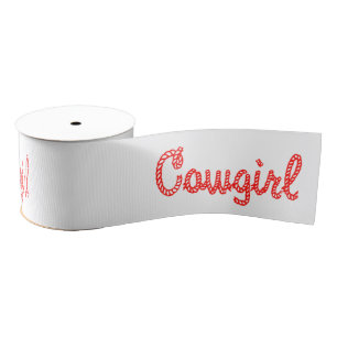 Gros-grain Texte floral de corde de cow-girl de ruban de