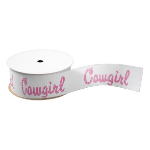 Gros-grain Texte floral de corde de cow-girl de ruban de