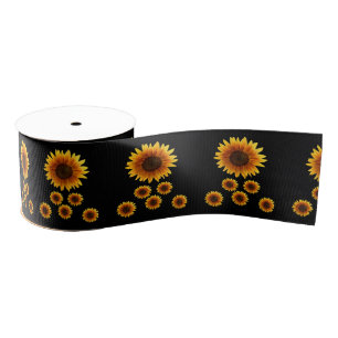 Gros-grain tournesols en ruban décoratif
