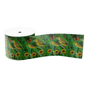 Gros-grain tournesols en ruban décoratif