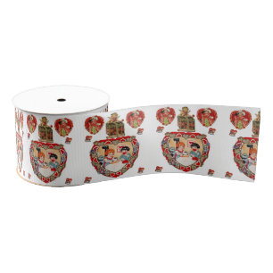 Gros-grain véntines de ruban décoratif amour