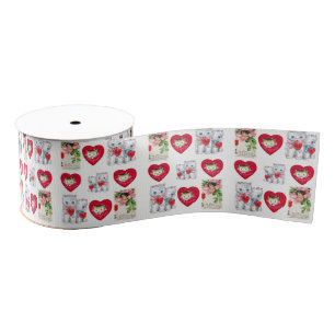 Gros-grain véntines de ruban décoratif amour