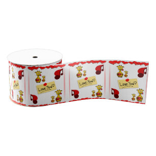 Gros-grain véntines de ruban décoratif amour