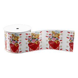 Gros-grain véntines de ruban décoratif amour