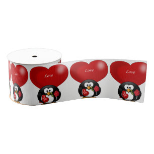 Gros-grain véntines de ruban décoratif amour