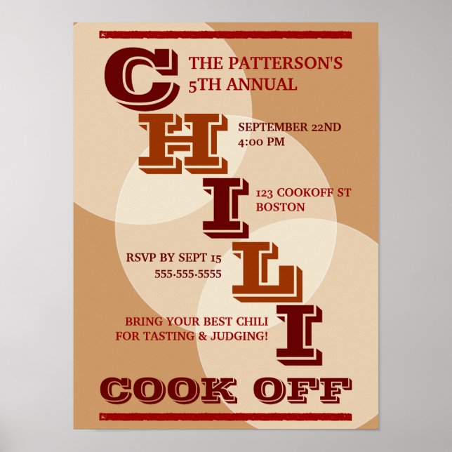 Gros Gras Chili Cook Off Competition Poster (Devant)