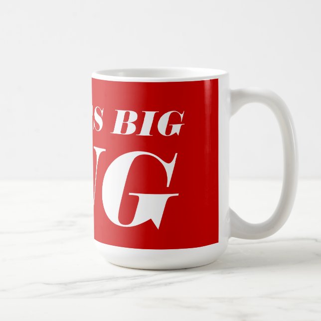 Gros jumbo géant personnalisé XL tasse à café roug (Droite)