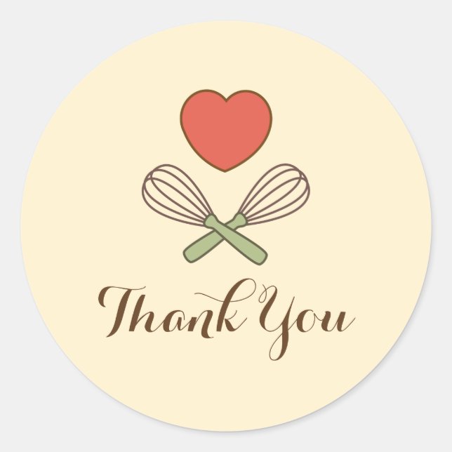 Gros Merci Étiquette personnalisé pour la cuisson (Devant)