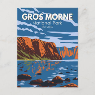 Gros Morne National Park Canada Travel Art Vintage Postcard