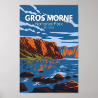 Gros Morne National Park Canada Travel Art Vintage