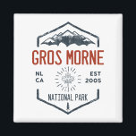 Gros Morne National Park Canada Vintage Distressed Magnet<br><div class="desc">Gros Morne National Park Distressed Badge with unique park themed maple leaf design. The Park has fjords and mountains that tower above a diverse panorama of beaches and bogs,  forests and barren cliffs.</div>