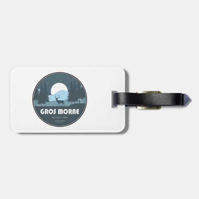 Gros Morne National Park Deer Luggage Tag (Back Horizontal)