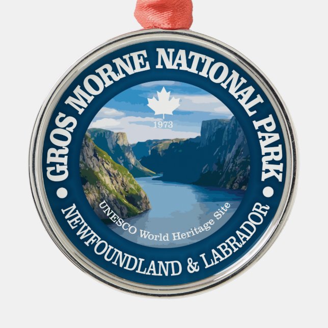 Gros Morne National Park Metal Ornament (Front)