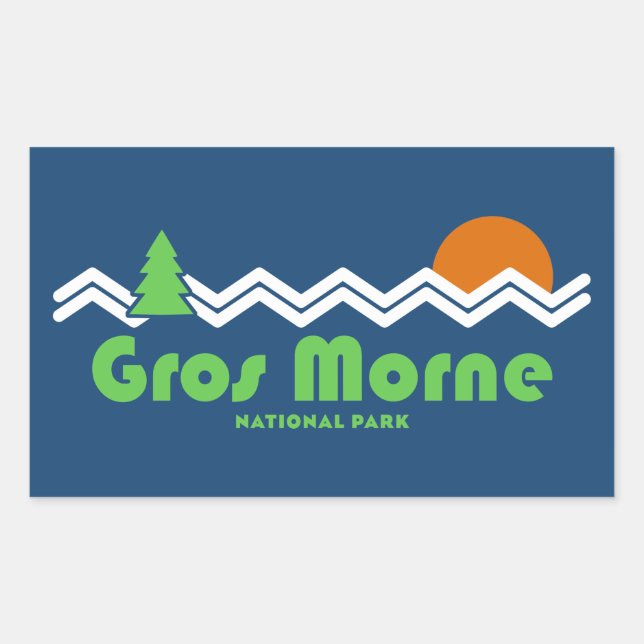 Gros Morne National Park Retro Sticker (Front)