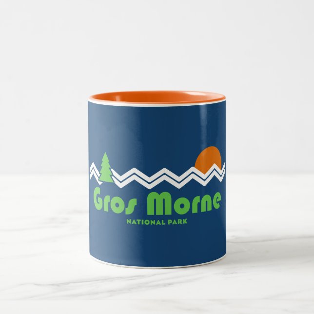 Gros Morne National Park Retro Two-Tone Coffee Mug (Center)
