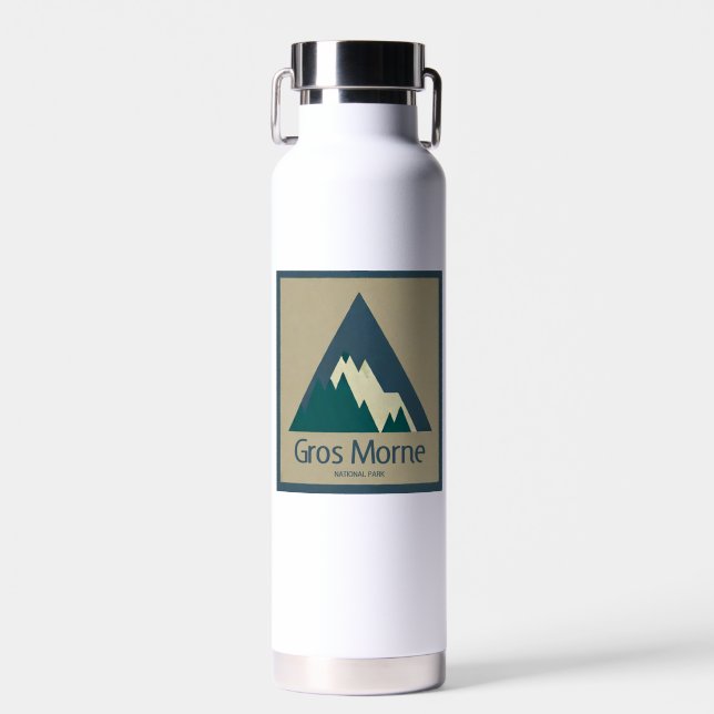 Gros Morne National Park Rustic Water Bottle (Front)