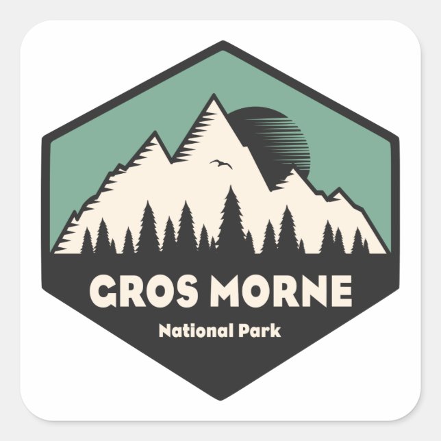 Gros Morne National Park Square Sticker (Front)