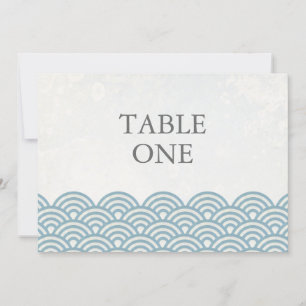 Gros Numéro de table japonais Seigha Stylisé Waves