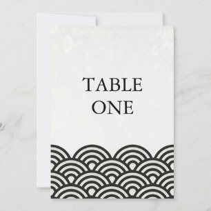 Gros Numéro de table japonais Seigha Stylisé Waves