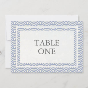 Gros Numéro de table japonais Seigha Stylisé Waves