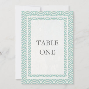 Gros Numéro de table japonais Seigha Stylisé Waves