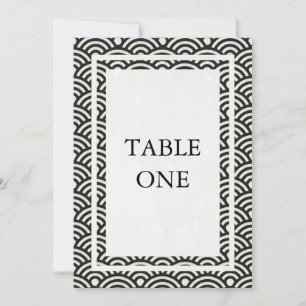 Gros Numéro de table japonais Seigha Stylisé Waves