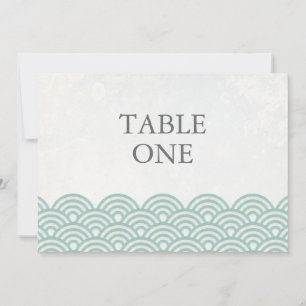 Gros Numéro de table japonais Seigha Stylisé Waves