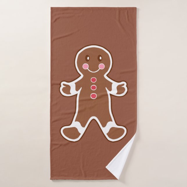 Gros pain d'épices Serviette de bain biscuit (Serviette de bain)