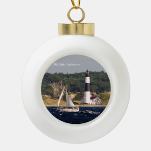 Gros phare de Sable Point et ornement de bateau
