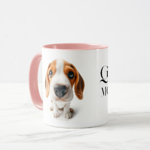Gros plan beagle Mug avec votre nom