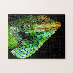 Gros plan de la tête de Chameleon, Jigsaw Puzzle