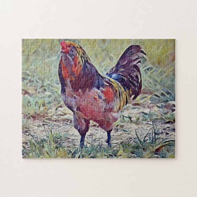 Gros Puzzle d'Art Rooster (Horizontal)