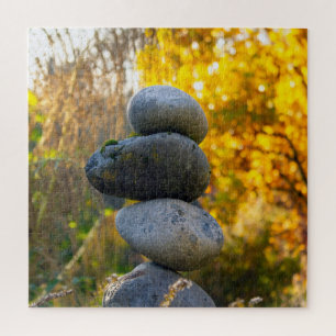 Gros Rock Cairn Zen Jigsaw Puzzle