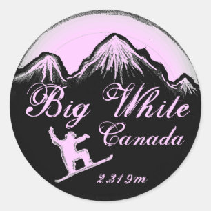 Gros stickers de snowboard rose pâle du Canada bla