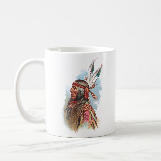 Gros Ventre Chief: Lean Wolf Coffee Mug (Left)