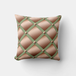 Grosgrain Ribbon and Satin Throw Pillow