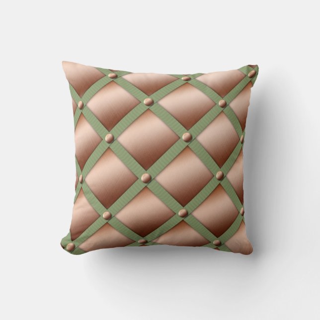Grosgrain Ribbon and Satin Throw Pillow (Front)