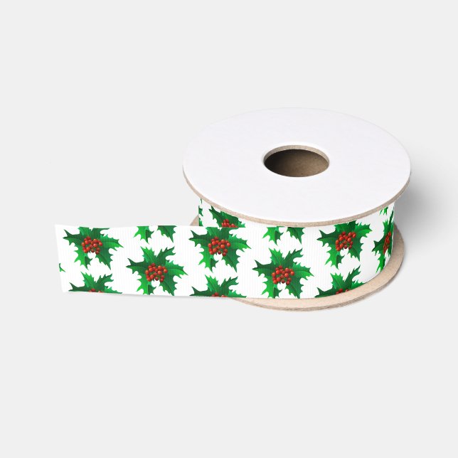 Grosgrain Ribbon-Holly Grosgrain Ribbon (Spool)