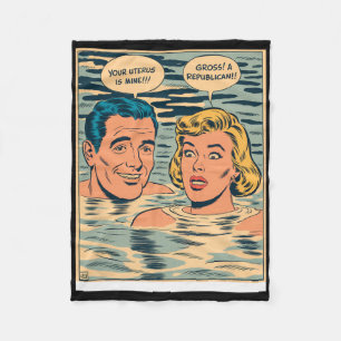 Gross! A Republican - Funny Vintage Saying Meme  Fleece Blanket