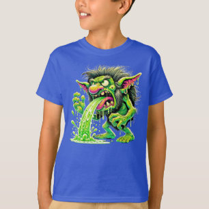 Gross & Funny Puking Troll T-Shirt