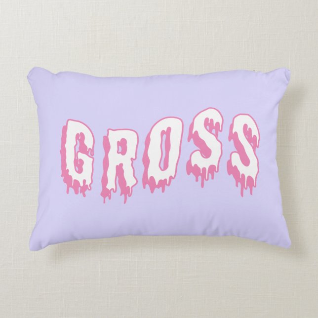Gross Pastel Goth Accent Pillow (Front)