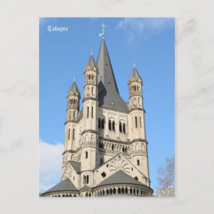 Gross St. Martin in Cologne, Germany Postcard