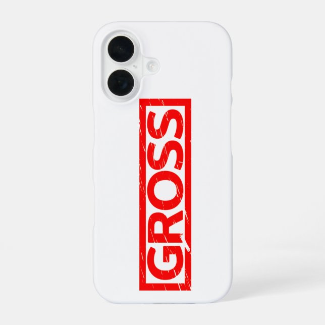 Gross Stamp iPhone 16 Case (Back)