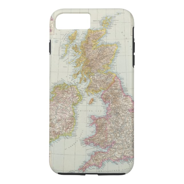 Grossbritannien, Irland - Map of UK, Ireland Case-Mate iPhone Case (Back)