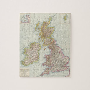 Grossbritannien, Irland - Map of UK, Ireland Jigsaw Puzzle