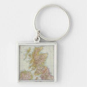 Grossbritannien, Irland - Map of UK, Ireland Keychain
