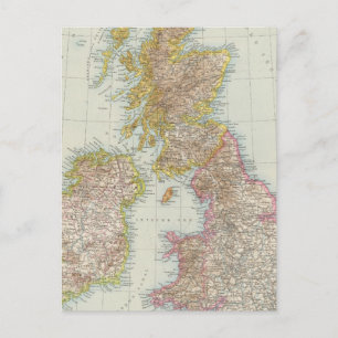 Grossbritannien, Irland - Map of UK, Ireland Postcard