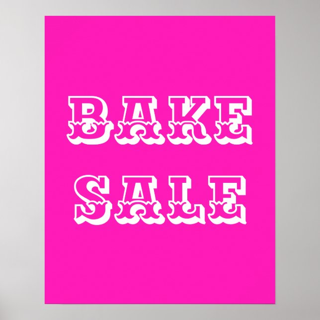 Grosse affiche de vente de gâteaux, jolie affiche  (Devant)